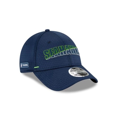 Seattle Seahawks Gorra | New Era NFL Official Summer Sideline Stretch Snap 9forty Snapback Cap Mexico - Azules